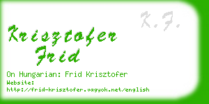 krisztofer frid business card